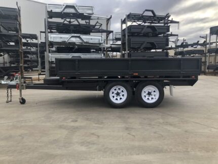 10×6 Heavy Duty Tandem Axle Flat Top Trailer with Drop Sides