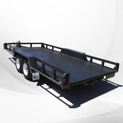 16 × 6 ft 6″ Tandem‑Axle Open Rail Car Carrier Trailer with 10″ RHS Sides & Front