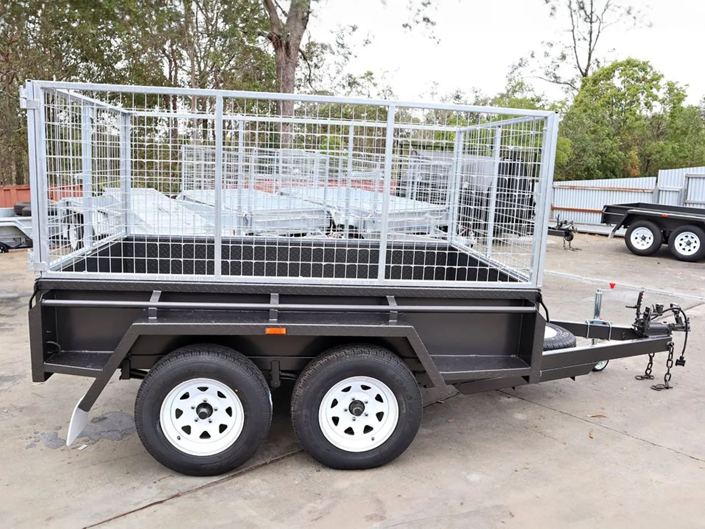 8x5-tandem-axle-heavy-duty-3ft-cage-trailer-for-sale-brisbane